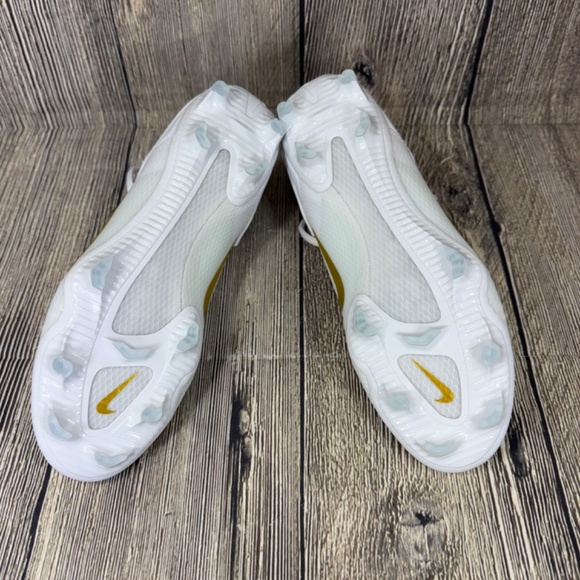 Nike Huarache 9 Elite Low LAX SE Lacrosse White/Gold Mens sizes FD0089-100 - Picture 2 of 8